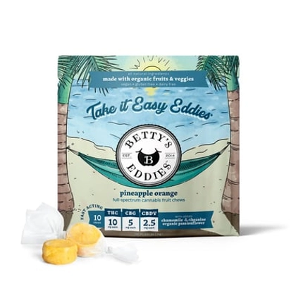  Fruit Chews - Pineapple Orange 10 pk 4:2:1 THC:CBG:CBDV (100mg)