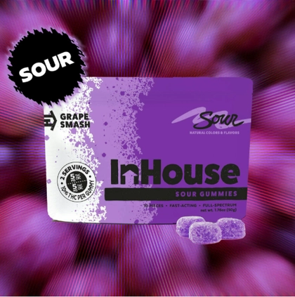 Gummies - Sour Grape 1:1 THC:CBC 10pk (100mg) Gummies - Sour Grape 1:1 THC:CBC 10pk (100mg)