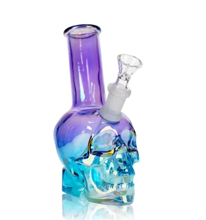  8 inch Skull Glass Water Pipe