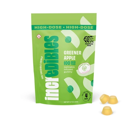 Gummies - Greener Apple High Dose 4ct (100mg) Gummies - Greener Apple High Dose 4ct (100mg)