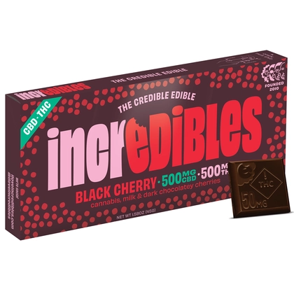  Chocolate Bar - Black Cherry 1:1 THC:CBD 10ct (100mg)