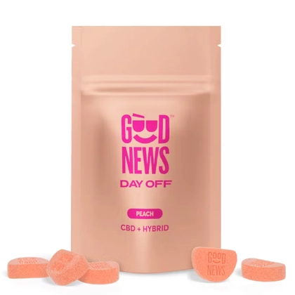  Gummies - Peach Day Off 1:1 CBD 10ct (100mg)