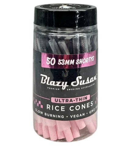  Shorty Ultra Thin Rice Paper Cone Jar 50ct