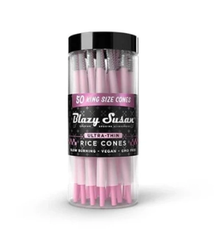  King Size Ultra Thin Rice Paper Cone Jar 50ct