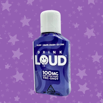  THC Shot - Drink Loud Grape Crash 50ml (100mg)