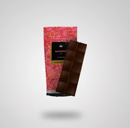  Chocolate Bar - Raspberry Chocolate Bar 1:1 CBD :THC (100mg)