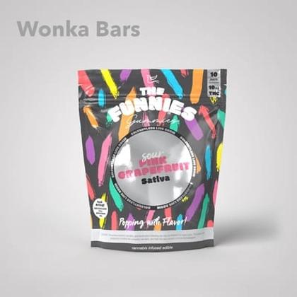  Live Rosin Gummies - Funnies Sour Pink Grapefruit - 10ct (100mg)