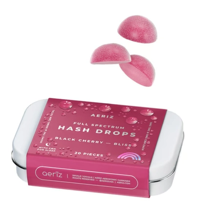 Gummies - Hash Drops Black Cherry 20ct (100mg) Gummies - Hash Drops Black Cherry 20ct (100mg)
