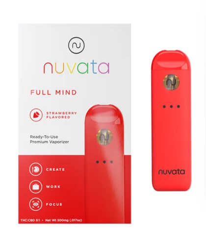  Disposable Vape - Full Mind Strawberry 9:1 THC:CBD (.5g)