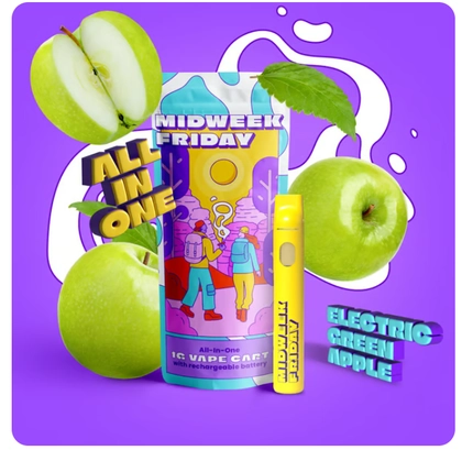  Disposable Vape - Electric Green Apple (1g)