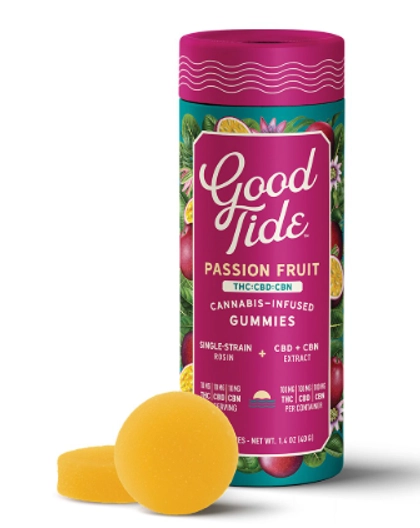  Rosin Gummies - Passion Fruit 1:1:1 THC:CBD:CBN - 10ct (100mg)