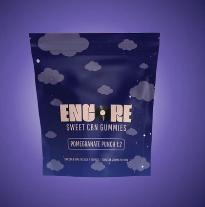  Gummies - Pomegranate Punch 2:1 CBN:THC 10 pk (100mg)