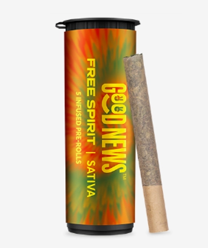  Infused Pre Rolls 5pk - Free Spirit (2.5g)
