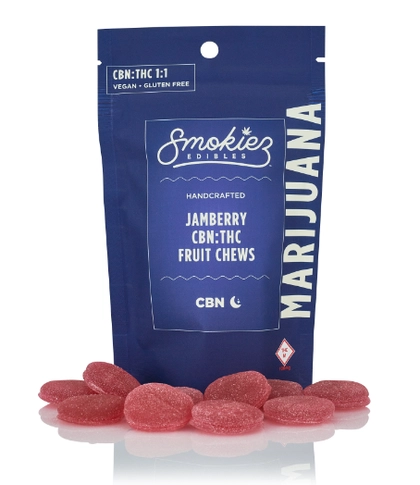  1:1 CBN/THC Sour Jamberry Gummies 10pk - 100mg