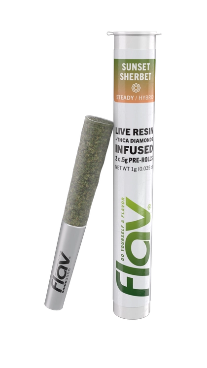  Live Resin + THCA Diamond Infused Sunset Sherbet 2pk - 1g