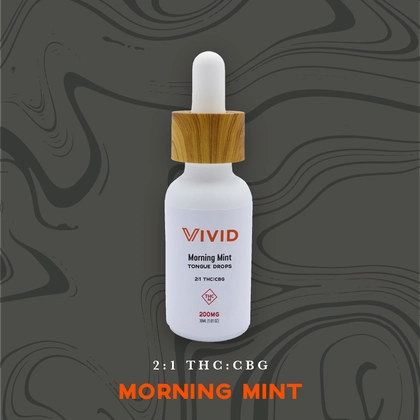  2:1 THC:CBG Morning Mint Tongue Drops  - 200mg