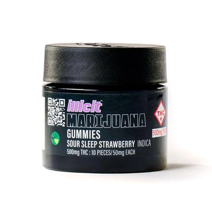   Sour Sleep Strawberry Gummies 10pk - 500mg