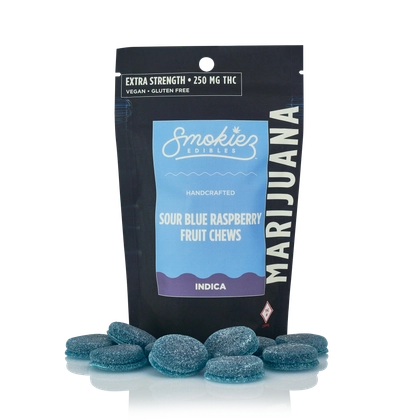  Sour Blue Raspberry Indica 10pk Gummies - 250mg