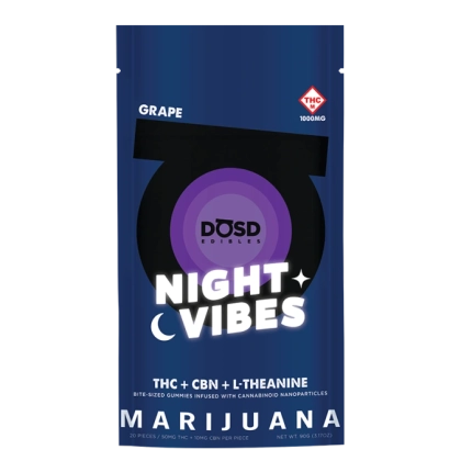 1:5 CBN/THC Nano Night Vibes Grape Gummies 20pk - 1000mg 1:5 CBN/THC Nano Night Vibes Grape Gummies 20pk - 1000mg