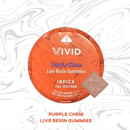  Live Resin Purple Chem Gummies 10pk - 100mg