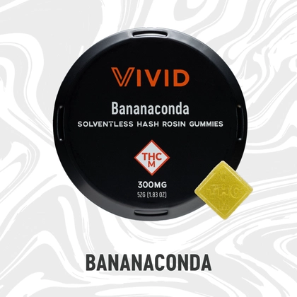  Solventless Hash Rosin Bananaconda Gummies 10pk - 300mg