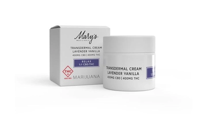  1:1 THC/CBD Lavender Vanilla Transdermal Cream - 400mg