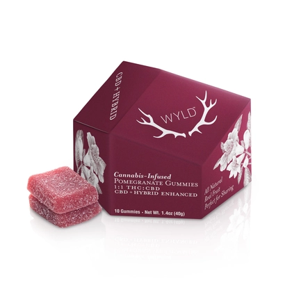 1:1 CBD:THC Pomegranate Gummies 10pk 1:1 CBD:THC Pomegranate Gummies 10pk