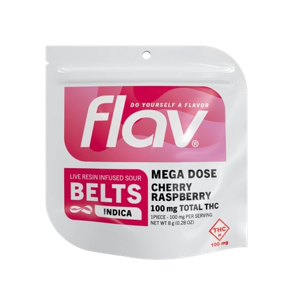  Live Resin Sour Cherry Raspberry Mega Belt - 100mg