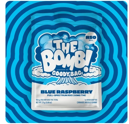  RSO Gummies - Goody Bomb Blue Raspberry 1ct (50mg)