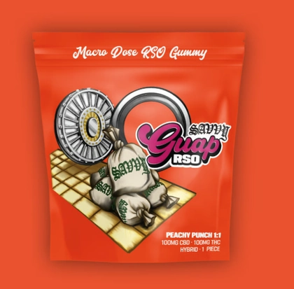  Gummy - Guap RSO Peachy Punch 1:1 THC:CBD 1pc (100mg)